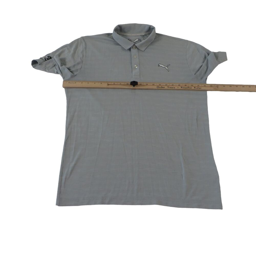 Puma Cobra Tour Performance Stretch Gray Golf Polo Shirt Men's Medium View 6